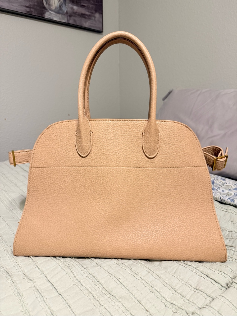 Miztique Pebbled Satchel in Peach